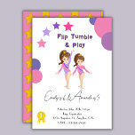 Gymnastic Birthday Party Sisters Pink Gym Invitation<br><div class="desc">Celebrate your little gymnast's special day with our adorable Gymnastic Birthday Sisters Invitation! This cute and playful invitation is perfect for a girl's gymnastics-themed birthday party. The design features charming gymnastic illustrations,  making it an ideal choice for your gymnastics-loving birthday daughters.  Personalize your invitation to make it more special!</div>