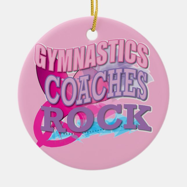 Gymnastic Coaches Gifts Ceramic Ornament (Front)