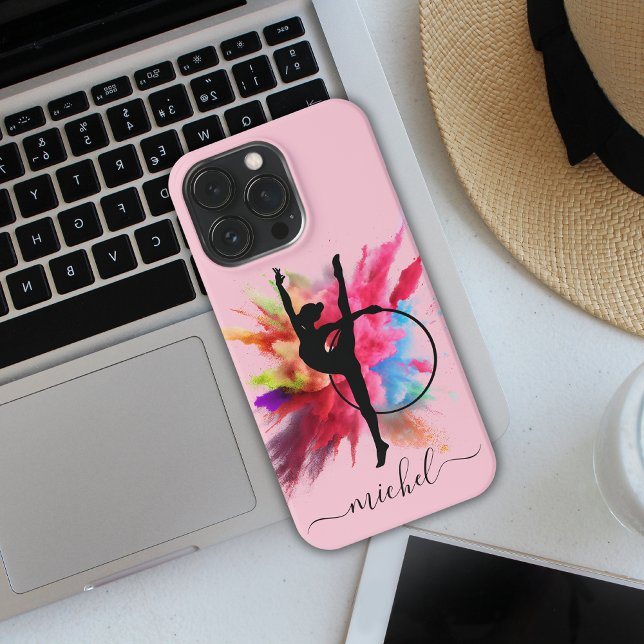 Gymnastic Colourful Powder Explosion Personalized iPhone Case (Creator Uploaded)