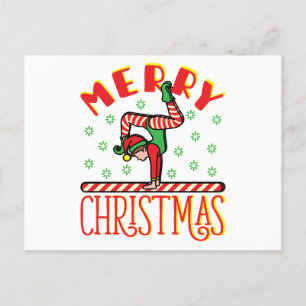 Gymnastic Elf on Beam  Postcard