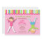 Gymnastic Gym Gymnast Birthday Party Invitations