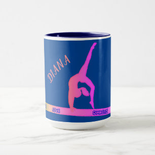 GYMNASTIC gymnast on balance beam coffee mug. Mug