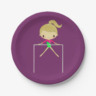 Gymnastic paper plates gymnast party supplies