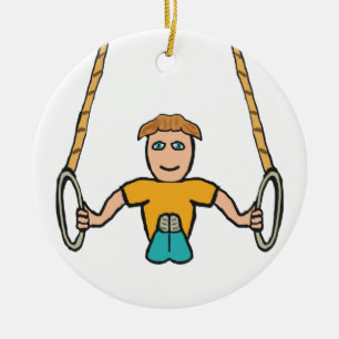 Gymnastic Rings Ceramic Ornament