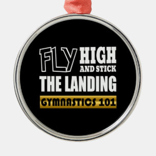 Gymnastics 101 Fly High - Uneven High Bar Gymnast Metal Ornament