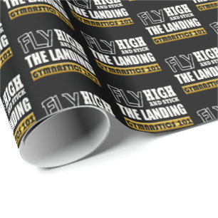 Gymnastics 101 Fly High - Uneven High Bar Gymnast Wrapping Paper