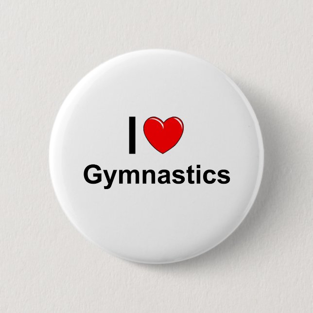 Gymnastics 2 Inch Round Button (Front)