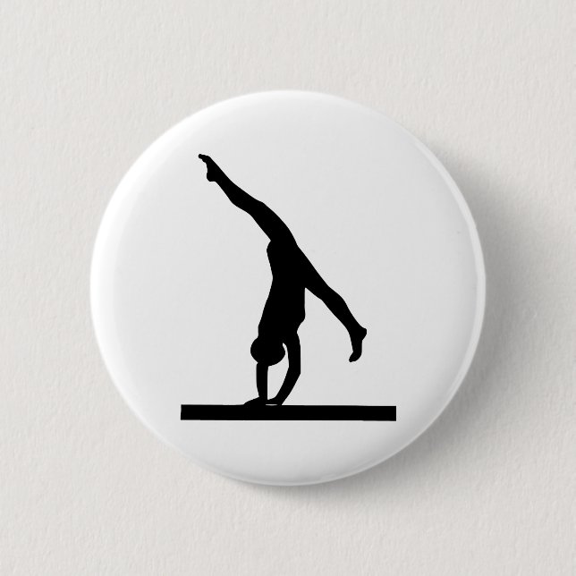 Gymnastics 2 Inch Round Button (Front)