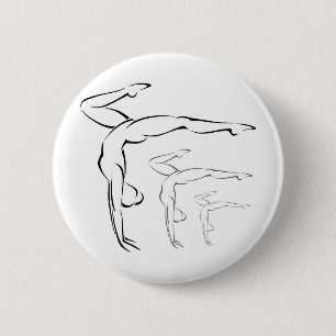 Gymnastics 2 Inch Round Button