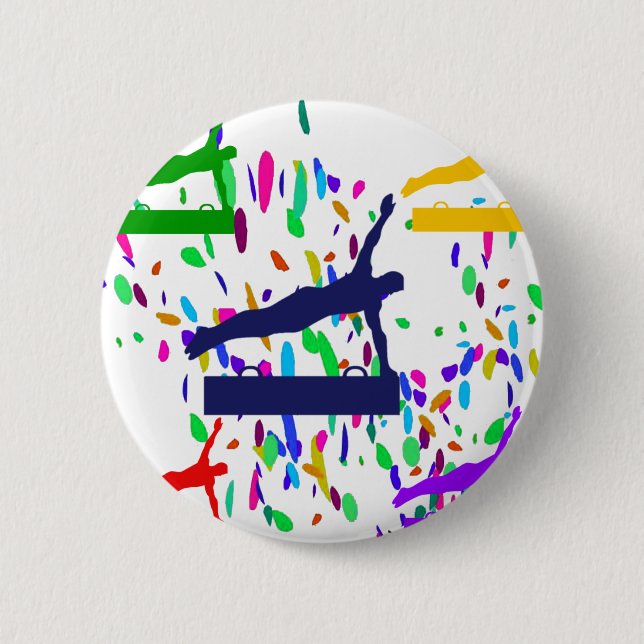 GYMNASTICS 2 INCH ROUND BUTTON (Front)