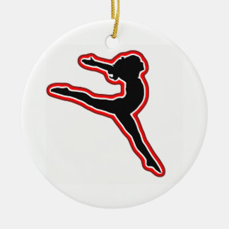 Gymnastics 3 ceramic ornament