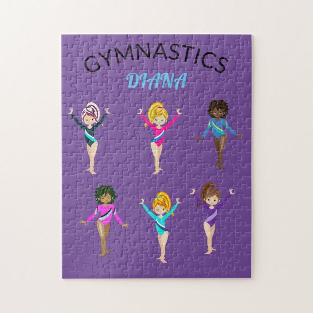 GYMNASTICS 6 GYMNAST PERSONNALISÉ PUZZLE (Vertical)