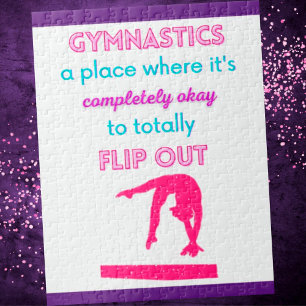 Gymnastics A Place Where It's Okay To Flip Out    Jigsaw Puzzle