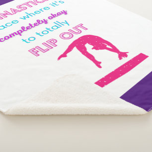 Gymnastics A Place Where It's Okay To Flip Out  Sherpa Blanket