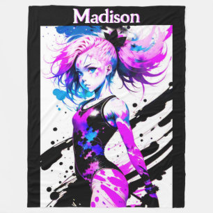 Gymnastics Abstract Spirit of the Gymnast Custom Fleece Blanket