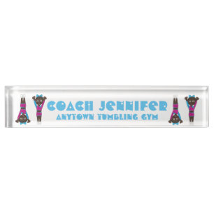 Gymnastics Acrobatics Coach Tumbling Acro Gym Nameplate