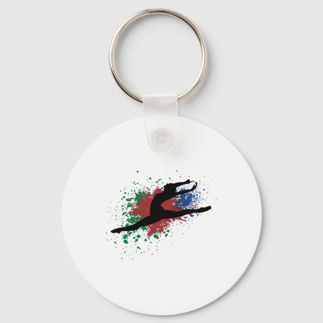 Gymnastics Aesthetic Gymnast Dance  Keychain (Front)