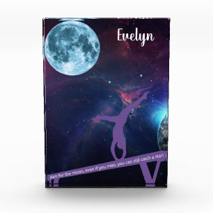 Gymnastics Aim for the Moon Photo Block