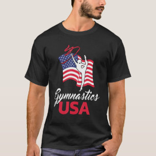 Gymnastics American Flag USA US Patriotic Gymnast T-Shirt