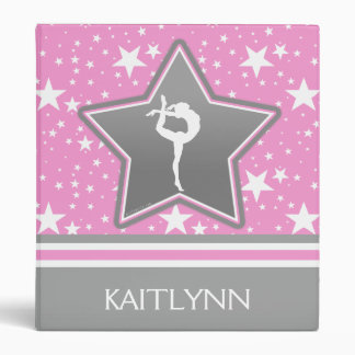 Gymnastics Among the Stars in Pink with YOUR NAME Binder