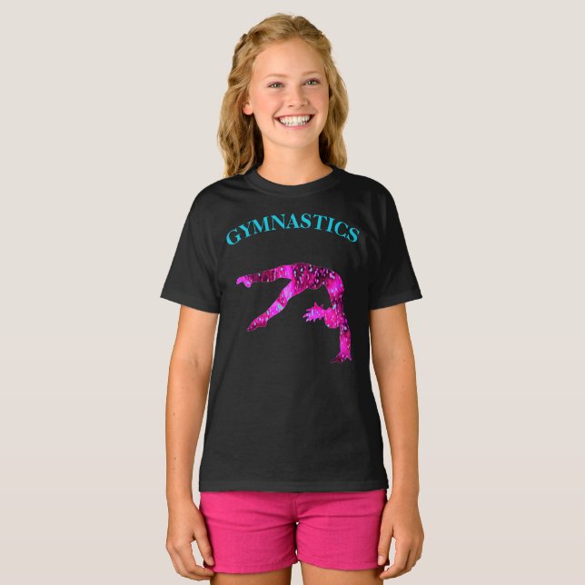 Gymnastics Back Handspring T-Shirt w/ Gymnast Name (Front Full)