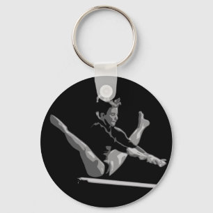 gymnastics balance beam keychain