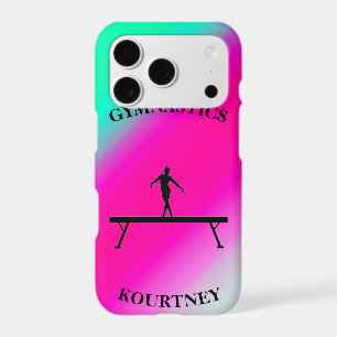 Gymnastics Balance Beam Mint and Fuchsia
