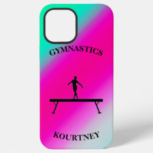 Gymnastics Balance Beam Mint and Fuchsia    iPhone 12 Pro Max Case