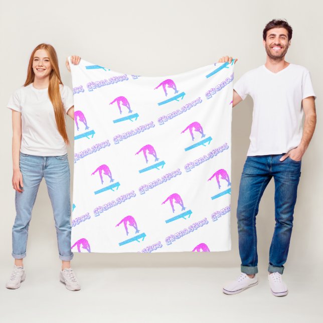 Gymnastics Balance Beam Print Fleece Blanket (In Situ)