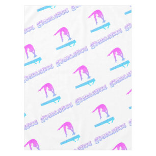 Gymnastics Balance Beam Print   Tablecloth