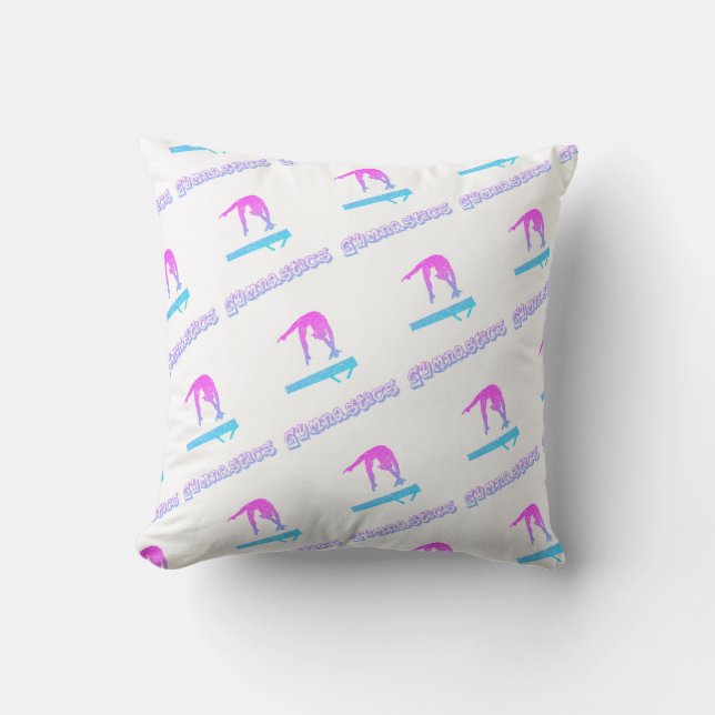 Gymnastics Balance Beam Print   Throw Pillow (Front)