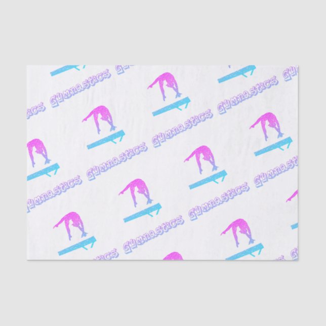 Gymnastics Balance Beam Print    Tissue Paper (Front)