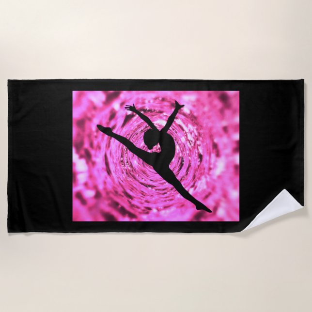 Gymnastics beach towel. beach towel (Front)