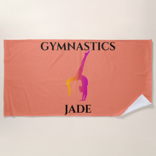 "GYMNASTICS " beach towel. Beach Towel