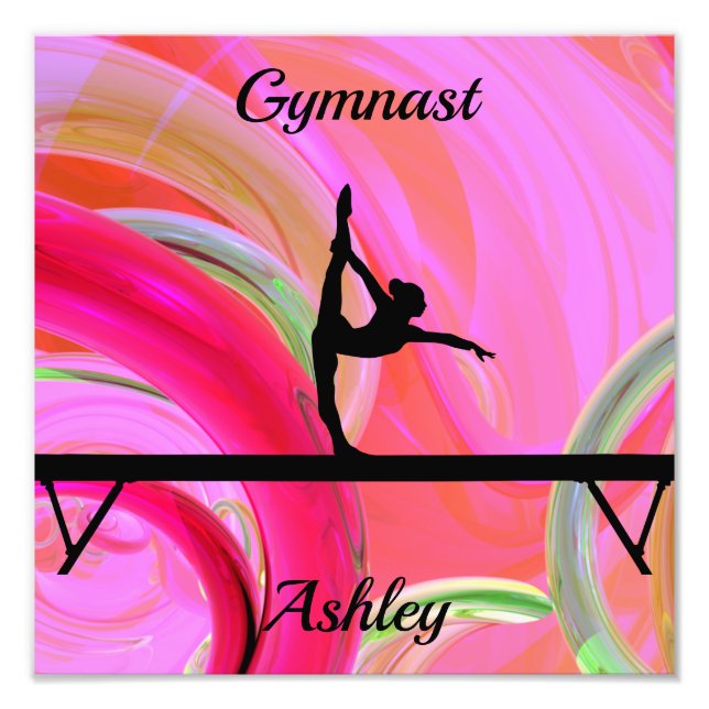 Gymnastics Beam Bold Abstract Custom Photo Print (Front)