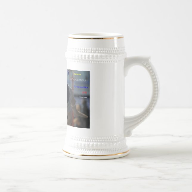 GYMNASTICS beer mug, Julius vaulting Stein (Right)