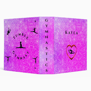 Gymnastics Binder for Girls Personalized w/ Name
