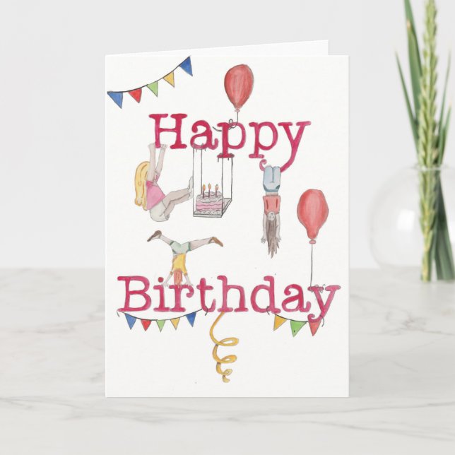 Gymnastics Birthday card (Front)