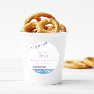 Gymnastics Birthday Party  Classic Round Sticker