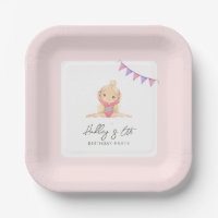Gymnastics Birthday Party Plates