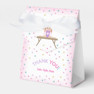Gymnastics Birthday Party Red Hair Favor Box