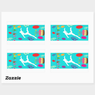 Gymnastics Birthday Party Sticker