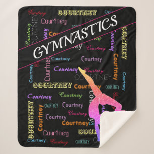Gymnastics Blanket with Her Name All Over