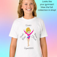 Gymnastics Blonde, Green Eyes, Pink Leotard
