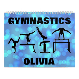Gymnastics Blue Dots Calendar