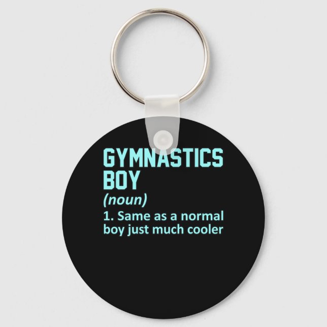 Gymnastics Boy Definition Gymnast Gymnastic Lover Keychain (Front)