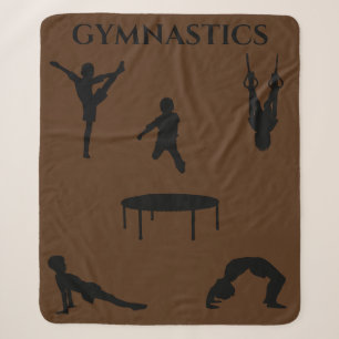 Gymnastics boys sherpa blanket. blanket