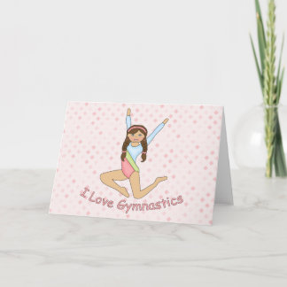 Gymnastics Brunette Card