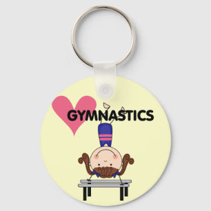 GYMNASTICS - Brunette Girl Handstands Keychain