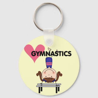 GYMNASTICS - Brunette Girl Handstands Keychain